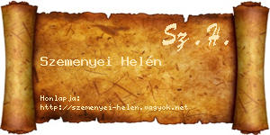 Szemenyei Helén névjegykártya